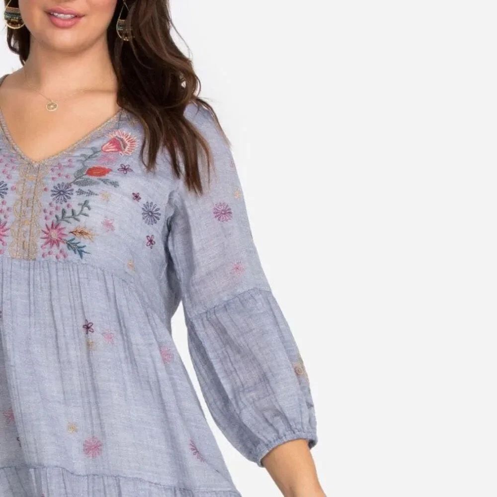 Johnny Was Lucy Easy Tiered Dress Size S